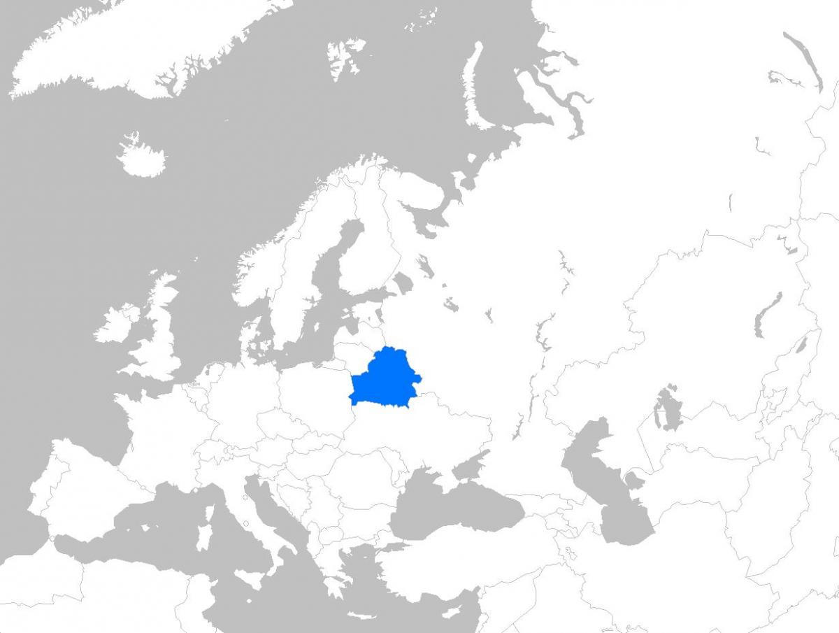 Карта Білорусі Європі