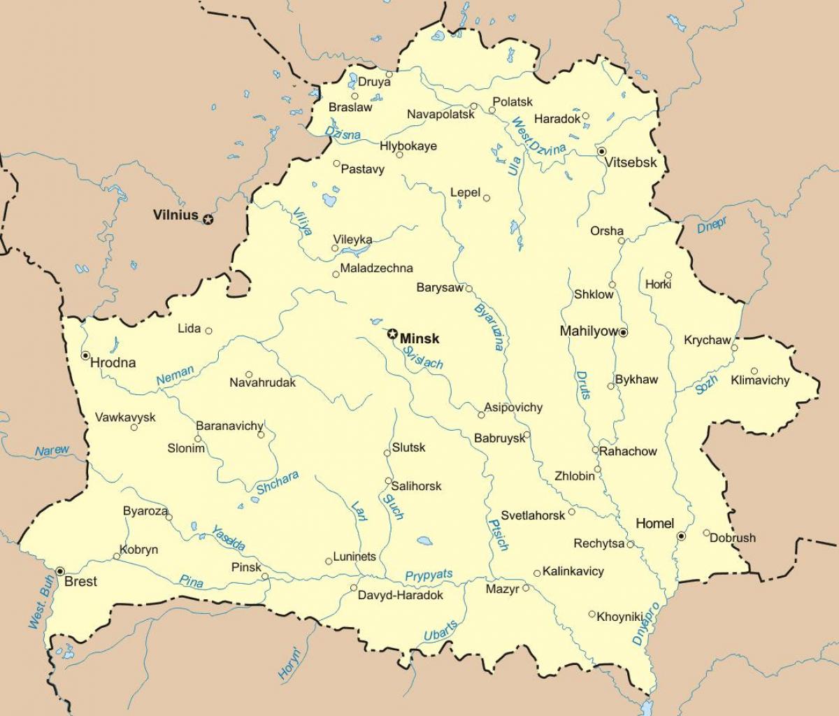 карта Білорусі