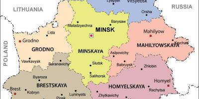 Карта Білорусі політична